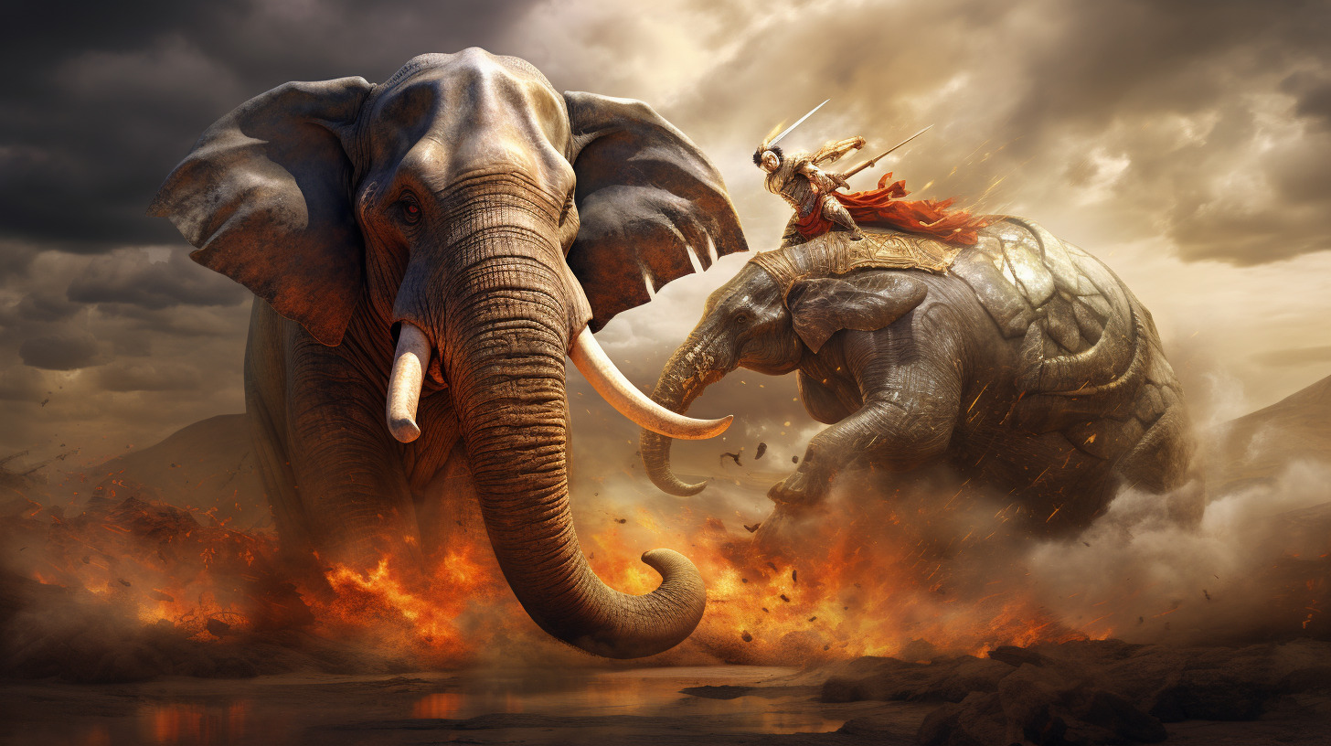 Digital background: HD pic of elephants in natural habitat