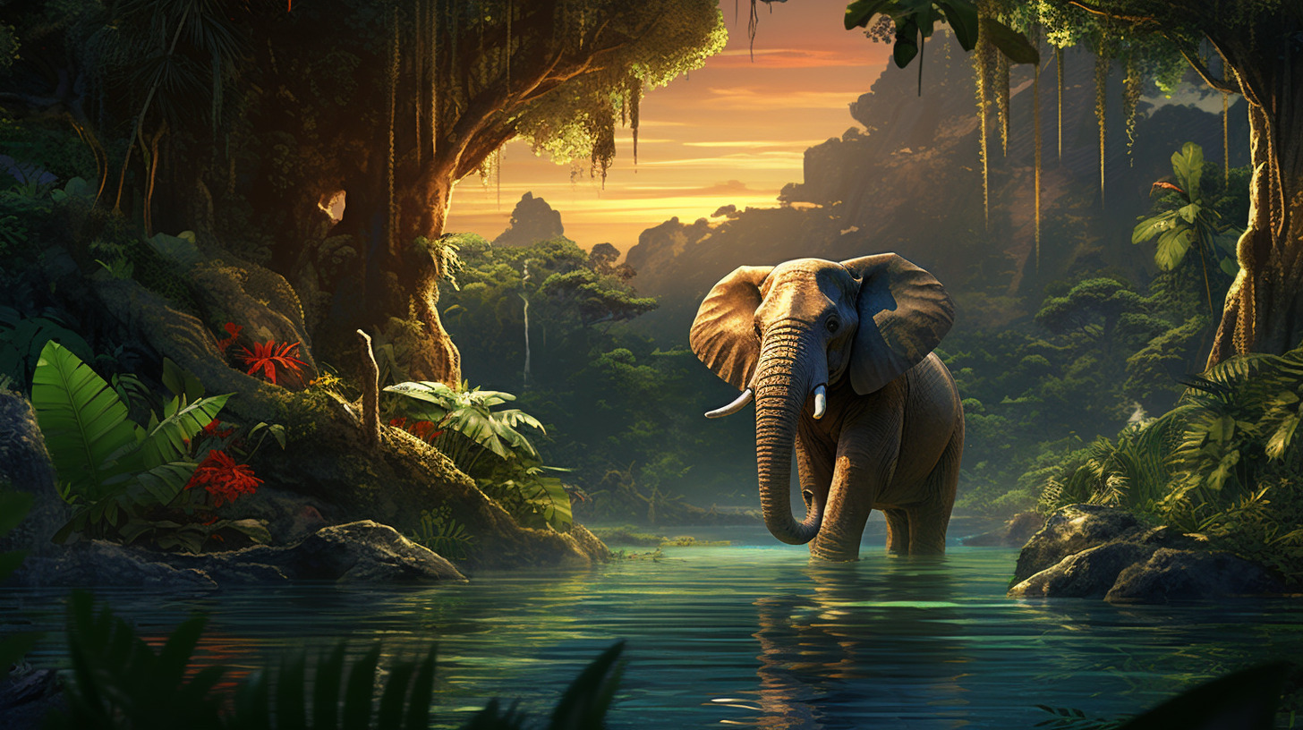 Digital Background: HD Elephant Image