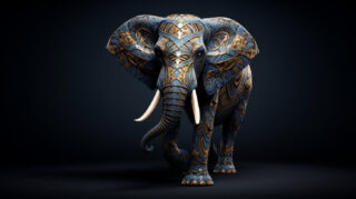 HD elephant images create a mesmerizing digital background