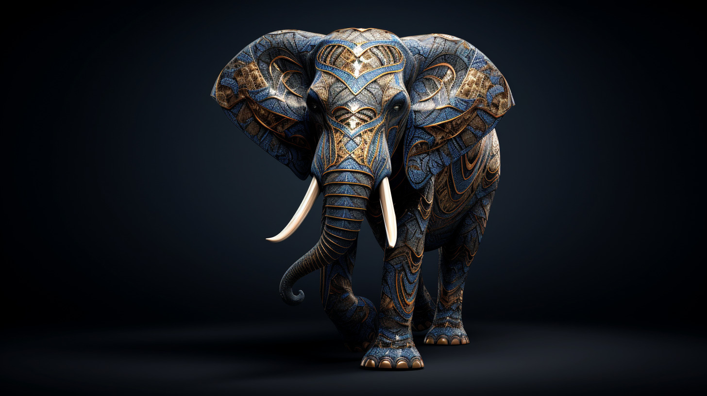HD elephant images create a mesmerizing digital background