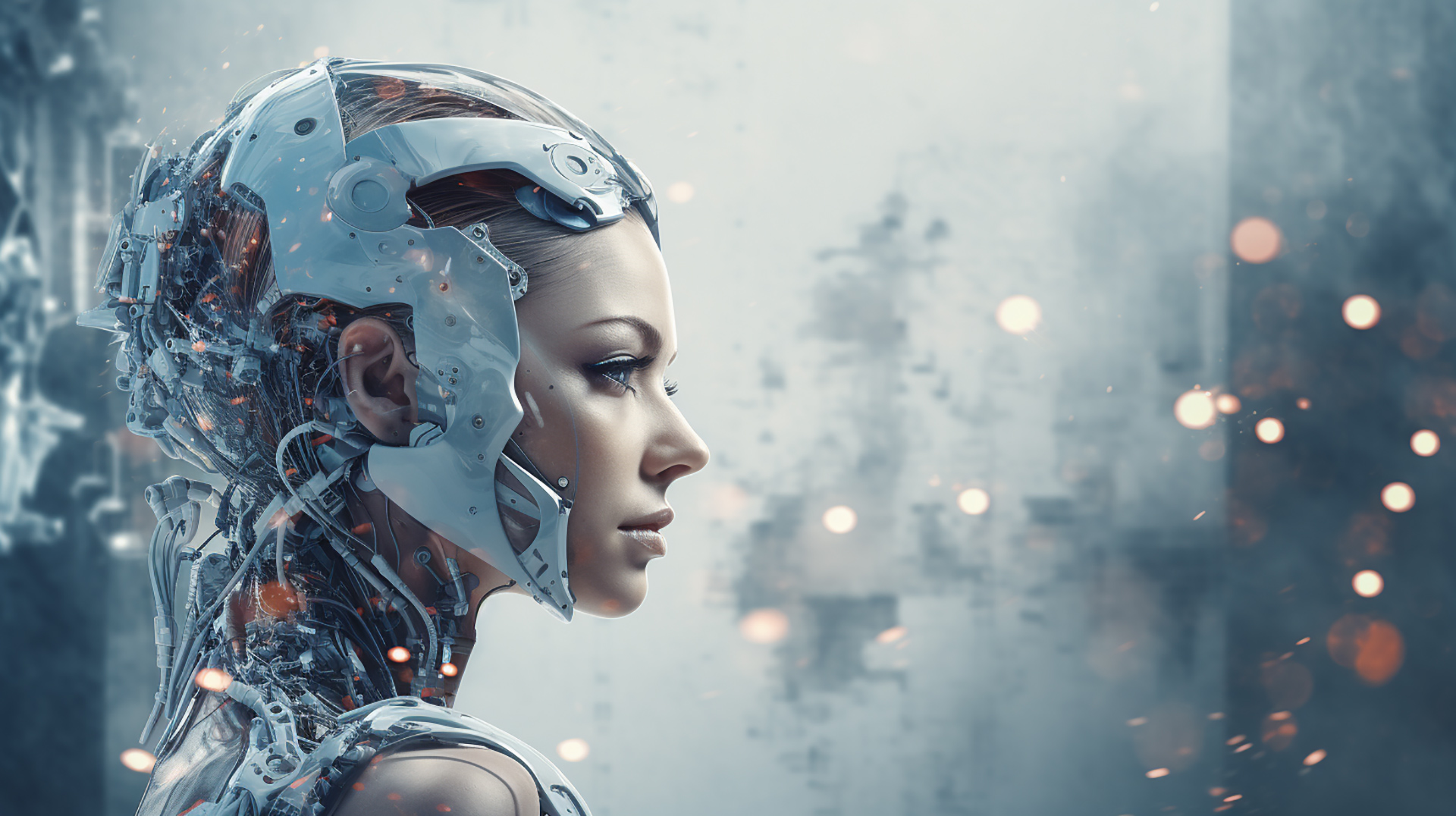Futuristic Horizons: AI Robots on Your Desktop Canvas