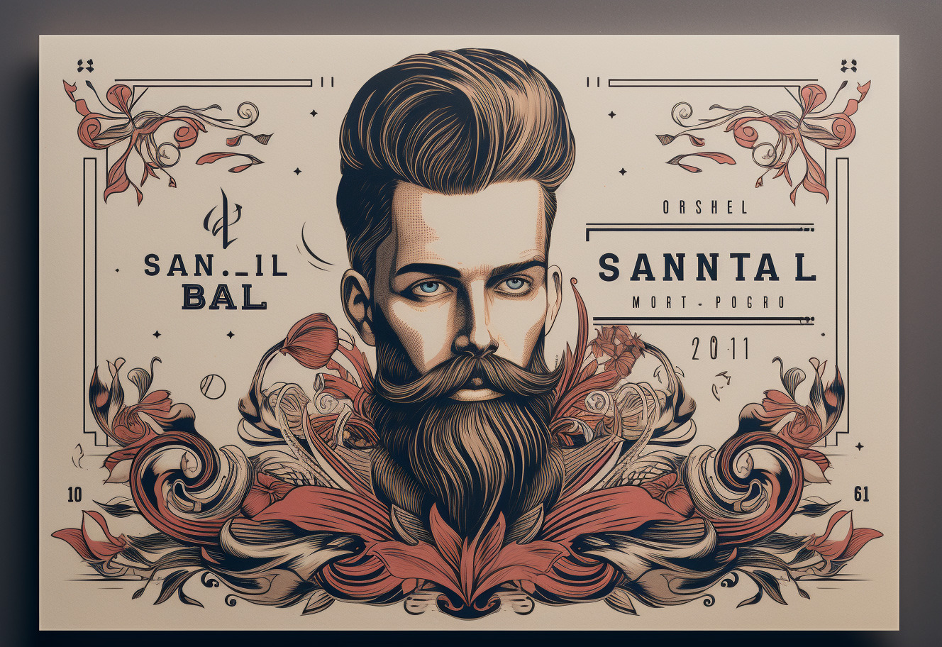 Unleash Creativity on Your Barber Business Card with Bearded Man Flair