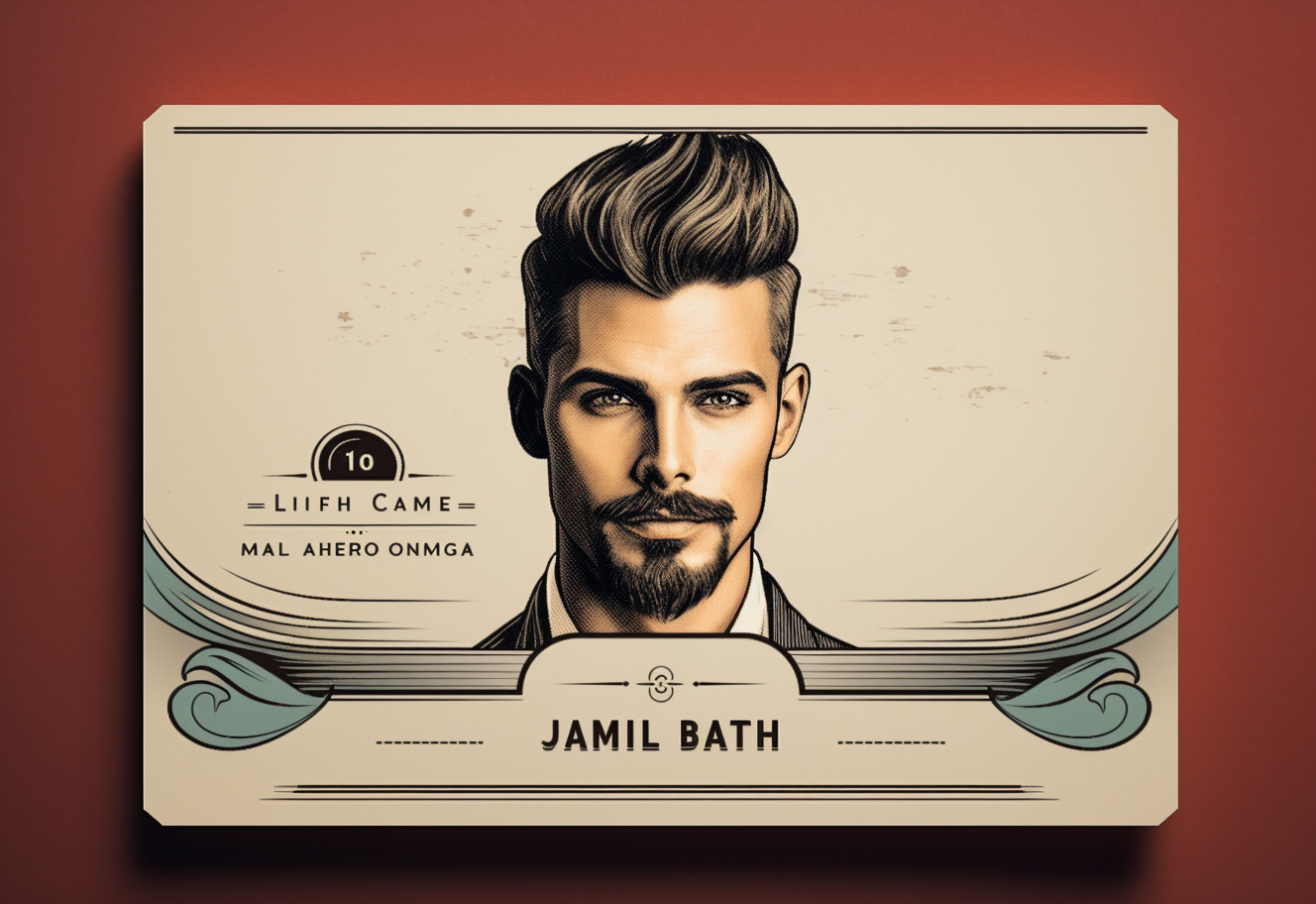 Elevate Your Barber Brand with Stylish Bearded Man Business Cards
