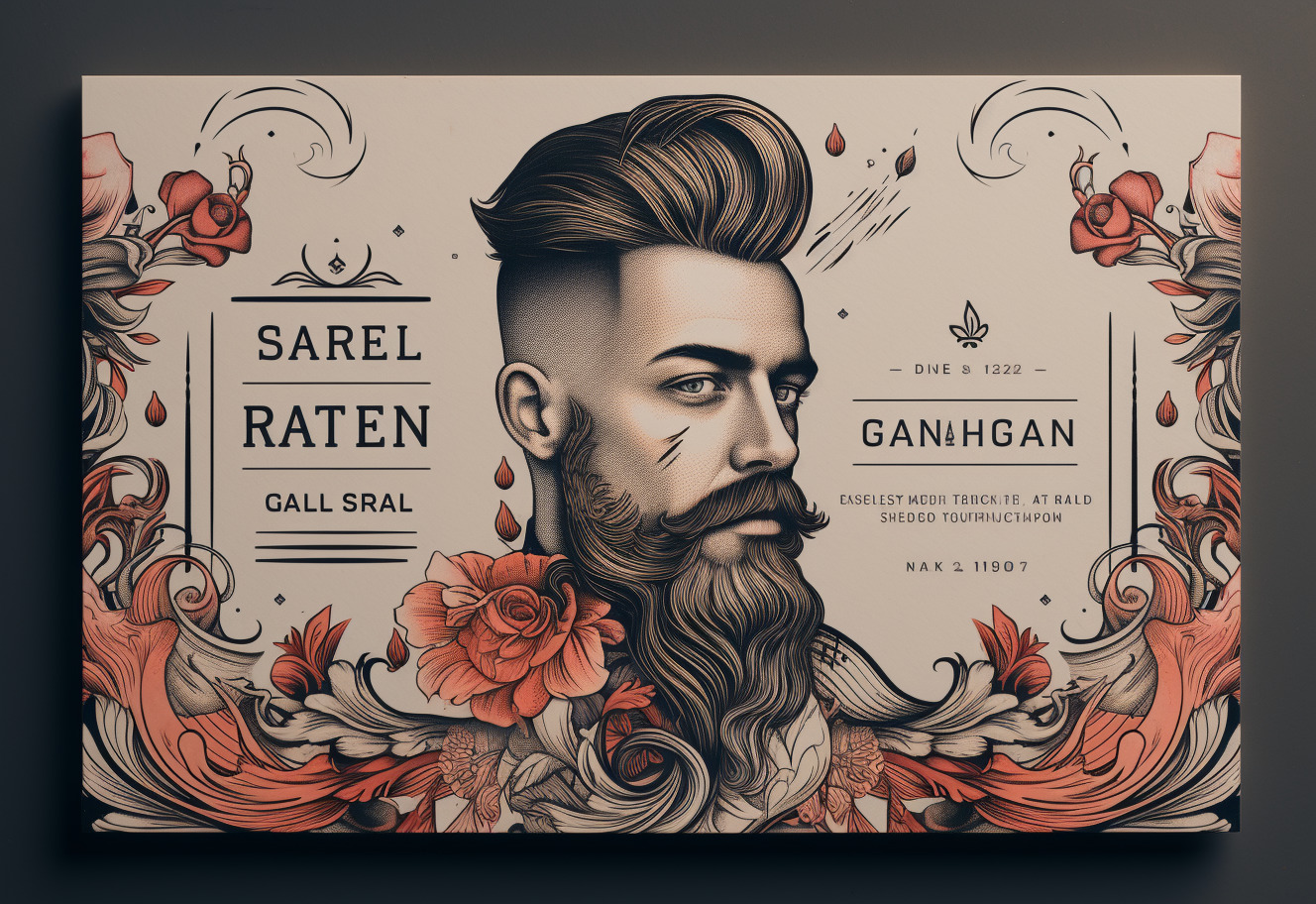 Photoshop Brilliance Bearded Man Business Card Concepts