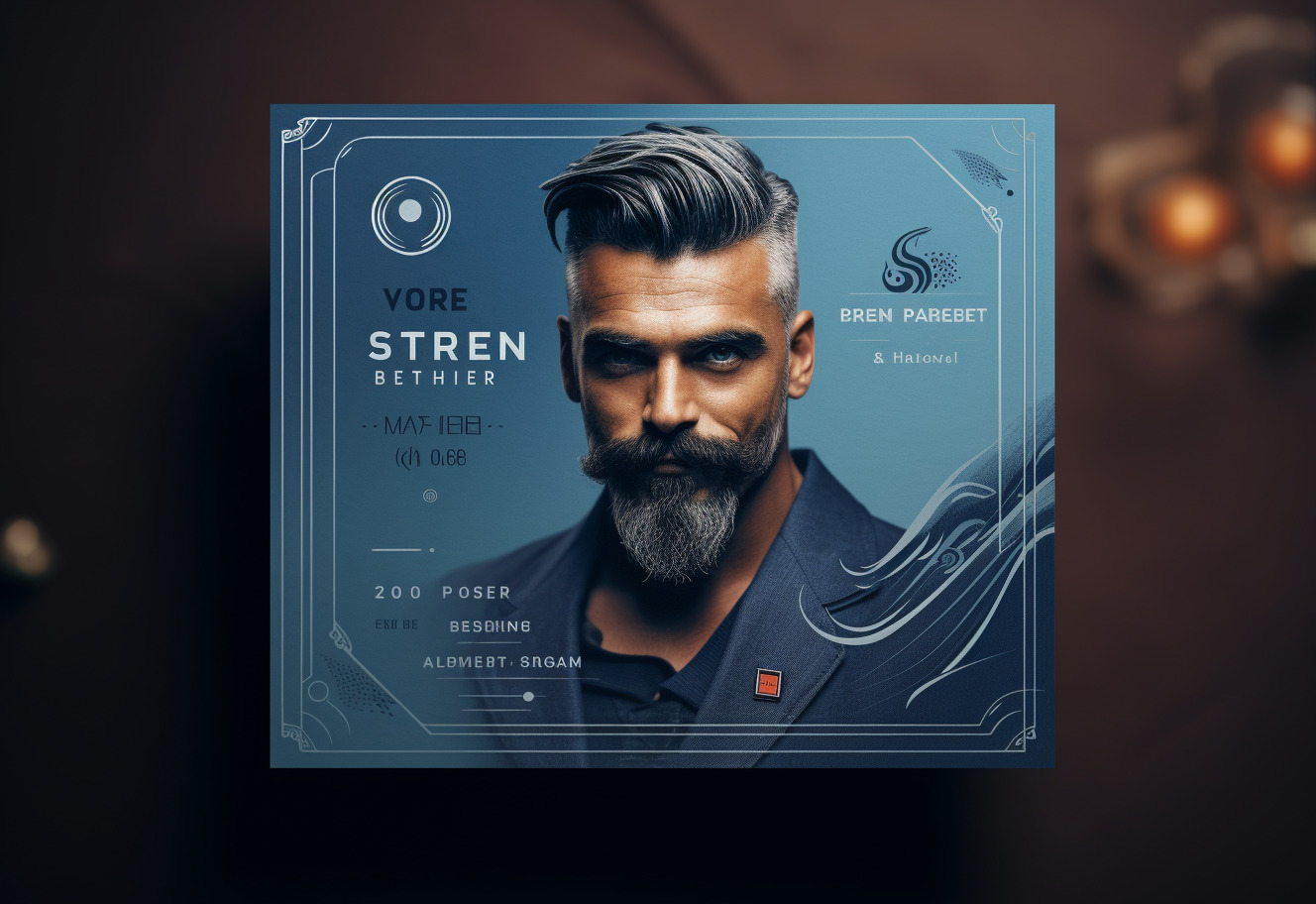 Stock Photos: Bearded Man Barber Business Card Ideas