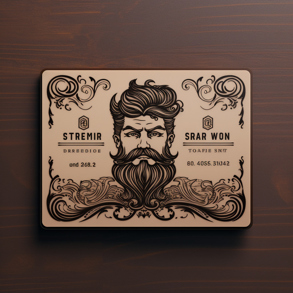 Clean Lines, Bold Statements Barber & Bearded Man Minimal Cards