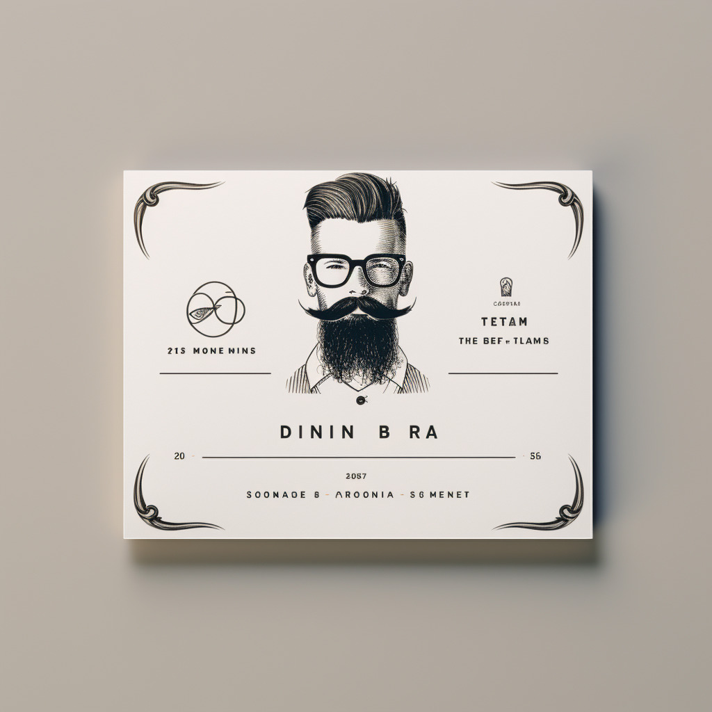 white minimal Barbershop Business Card Designs in HD