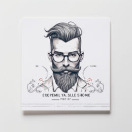 Bearded Man Elegance: HD Barber Card Concepts