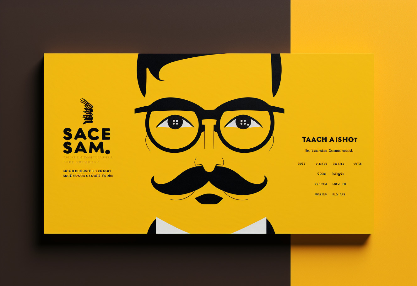 un-Kissed Styling: Yellow-infused Minimalism for Barber Cards