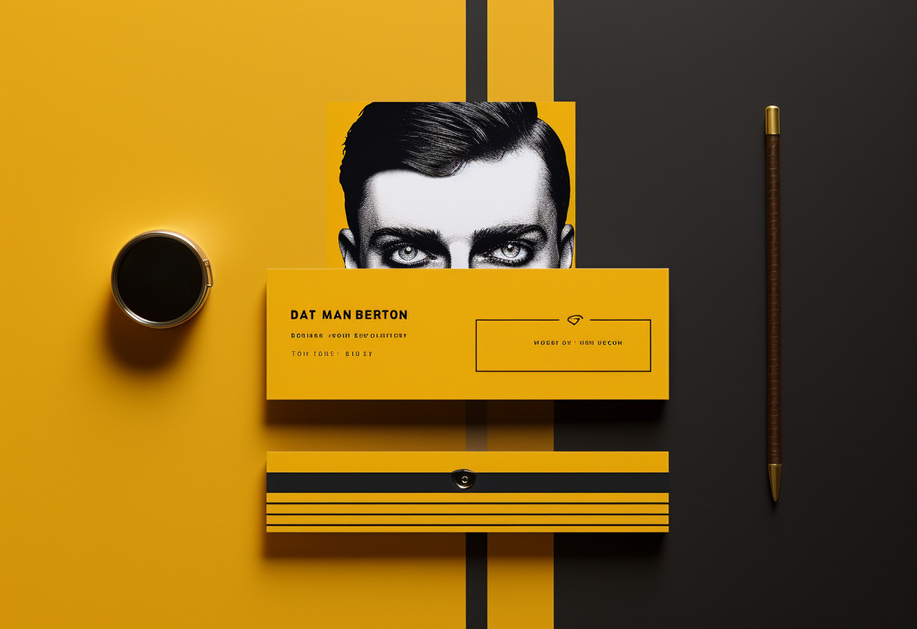 Yellow Minimalist Barber Business Cards in Bold Hues