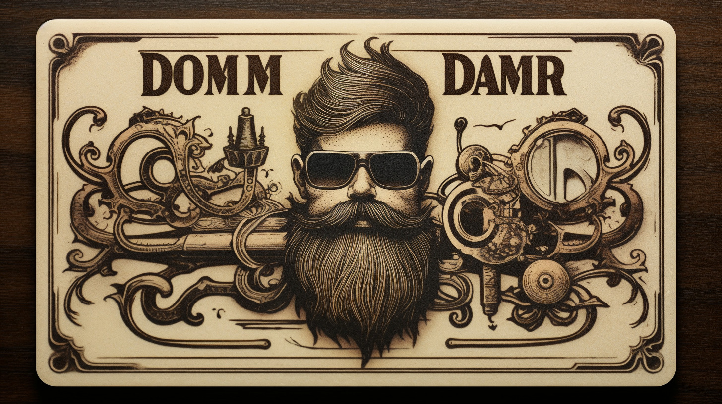 Barber & Bearded Man Fusion: Where Style Meets Professionalism in Every Card