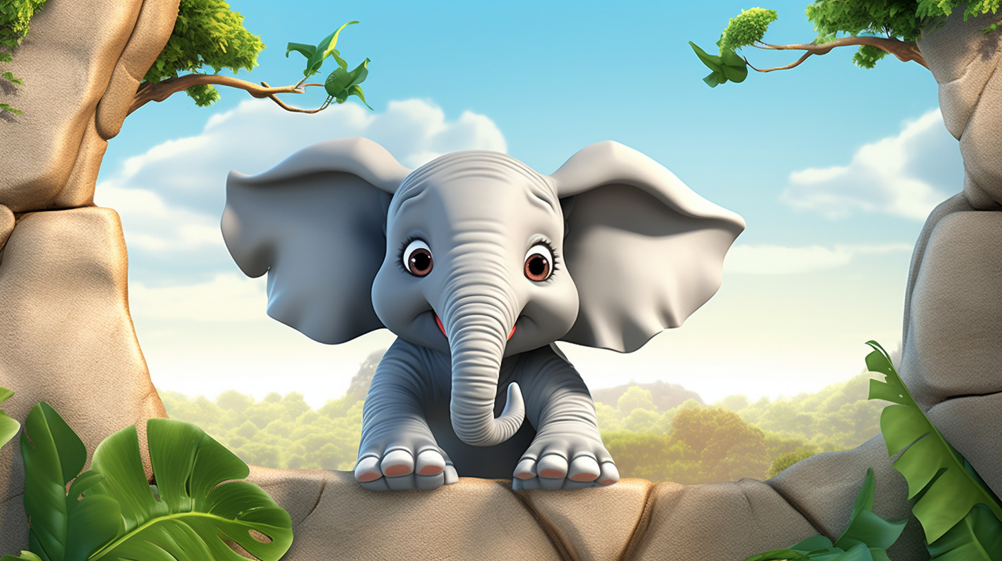 Cartoon elephants charm your PC wallpapers in charming 1920x1080