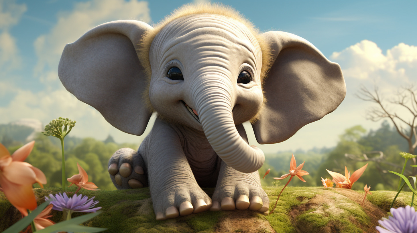 Explore a world of joy with ultra HD stock photos of cartoon elephants