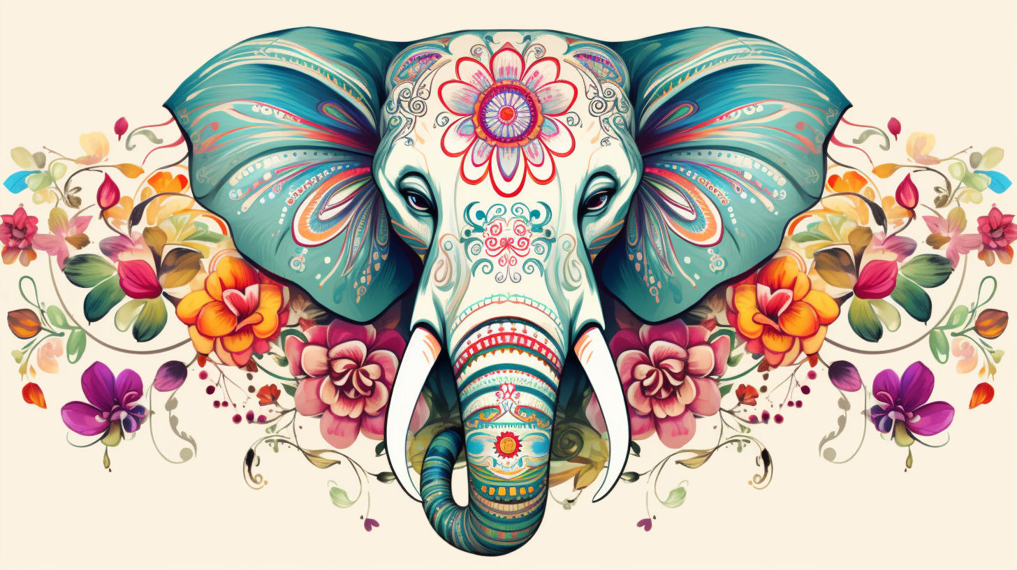 Immerse yourself in the beauty of line-drawn elephant stock photos