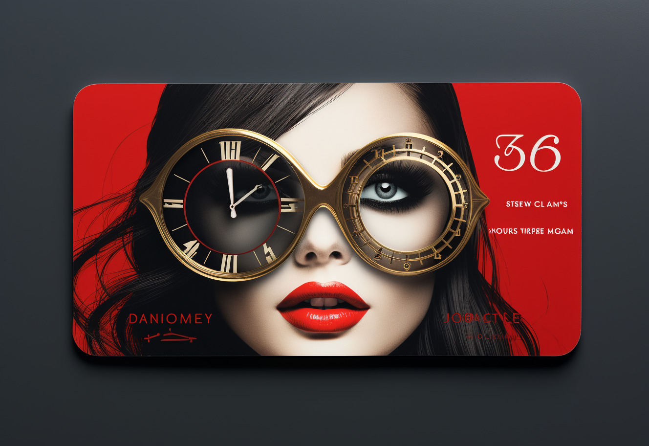 Chic Chrono Impressions 4K Business Card Designs for Her