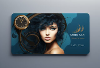 Visual Poetry - HD Pics Crafted for Women's Watch-Themed Business Cards"