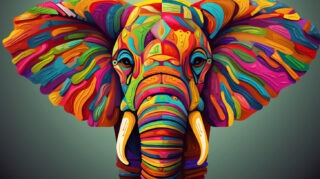 4K pop art elephants wallpaper