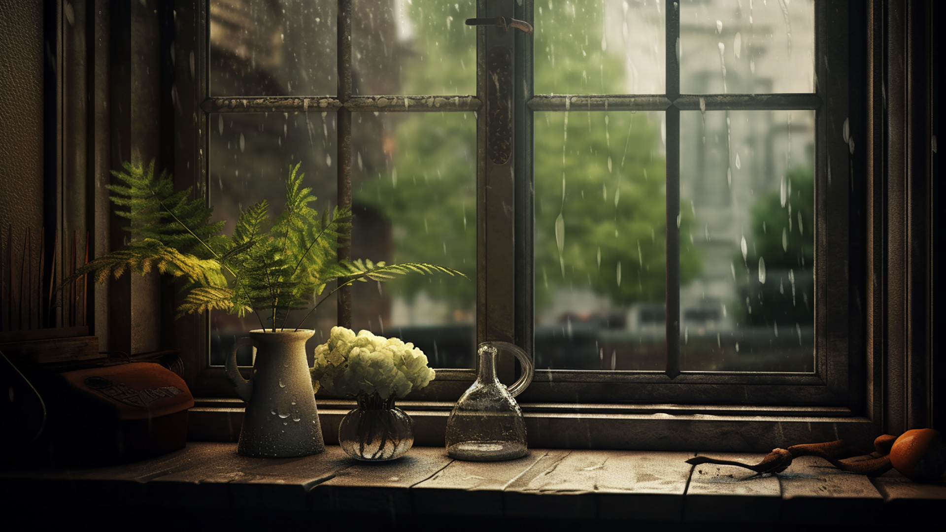 Ambient rainy day views to elevate your virtual workspace - image