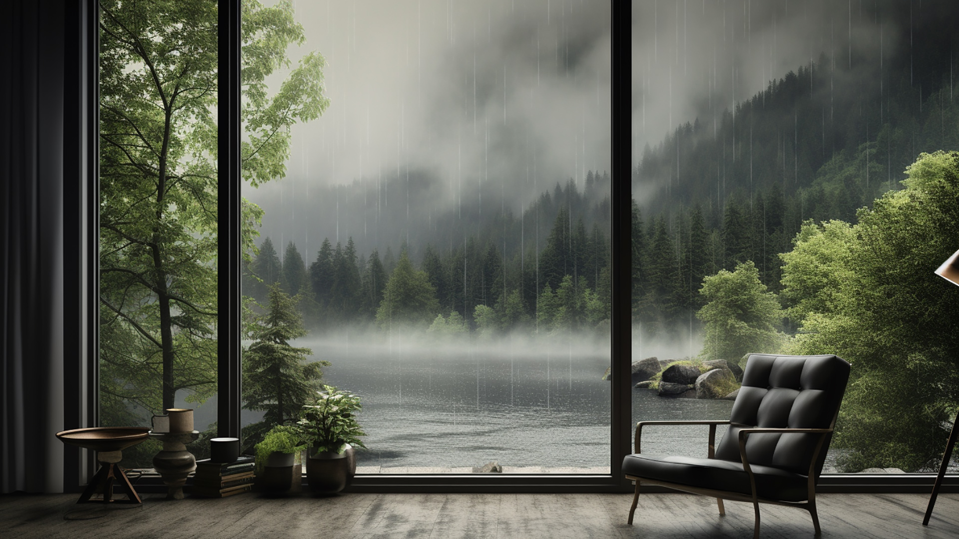 Rainy Day Moods - 4K Wallpaper with Window View