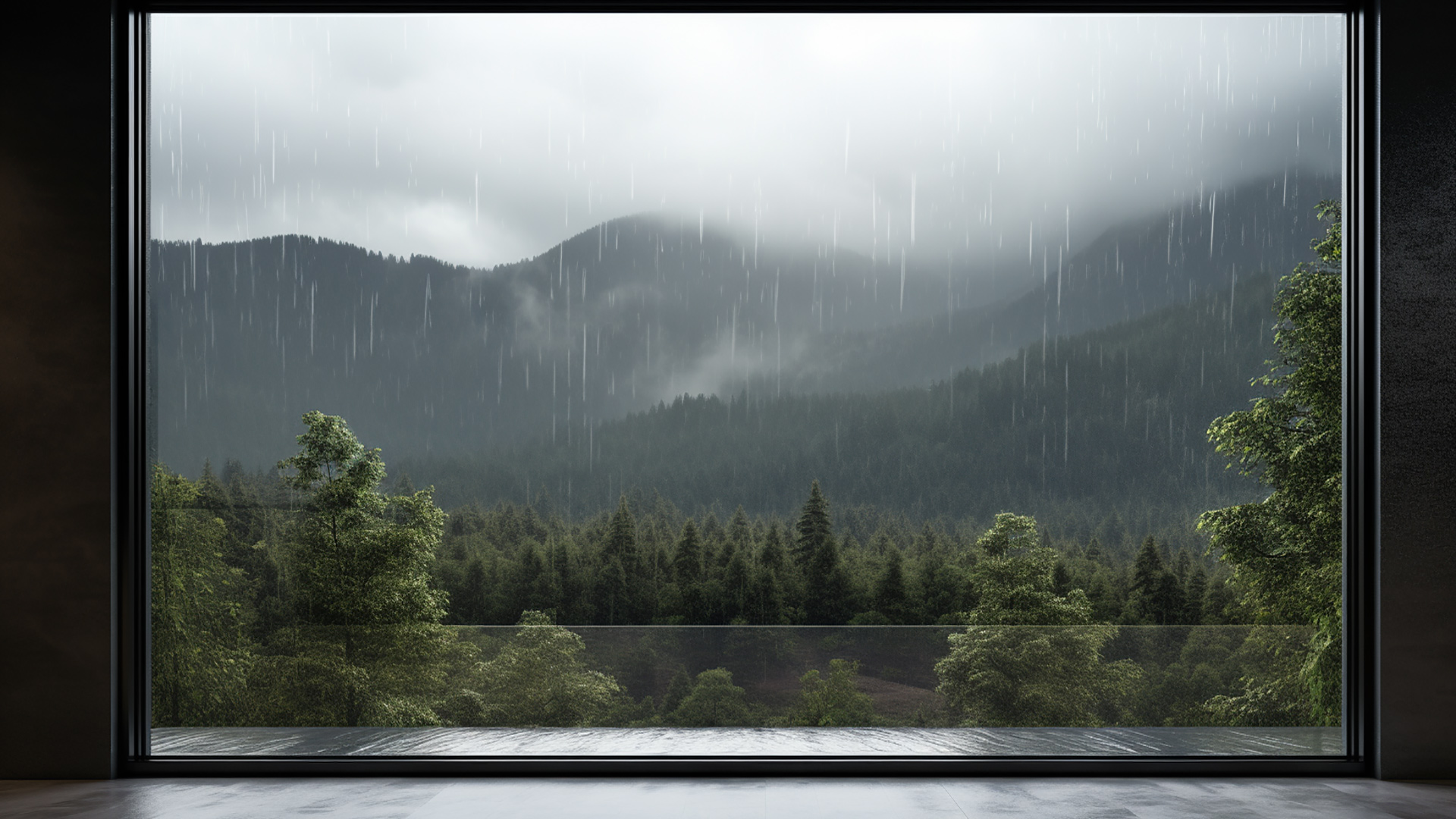 Elegant rainy window scenes to enhance desktop aesthetic