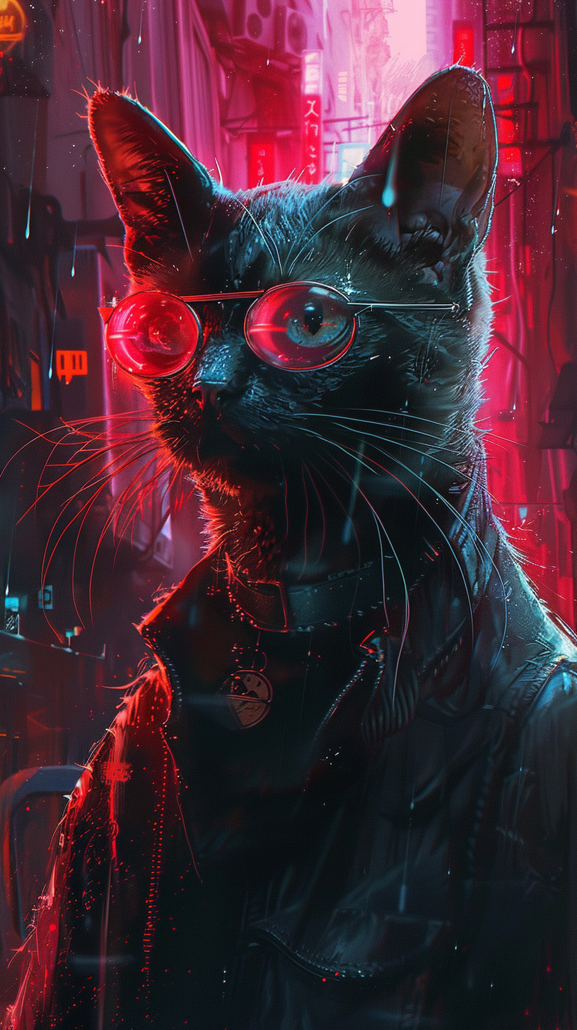 Explore the World of Robot Cats with Stunning Mobile Backgrounds