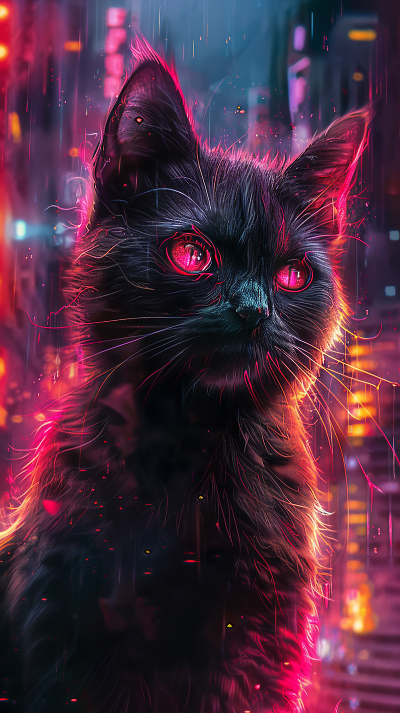 Cool Cyborg Cat Designs: HD Wallpapers for Mobile Devices