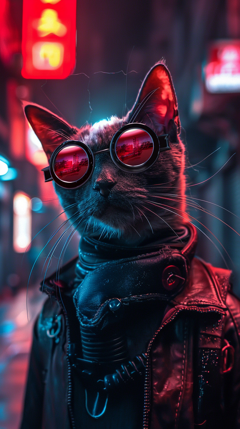 Download High-Tech Robot Cat Wallpapers for Your Smartphone
