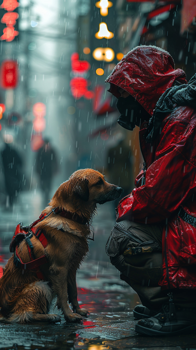 Digital Dogscape: Cyberpunk Canines for iPhone and Android