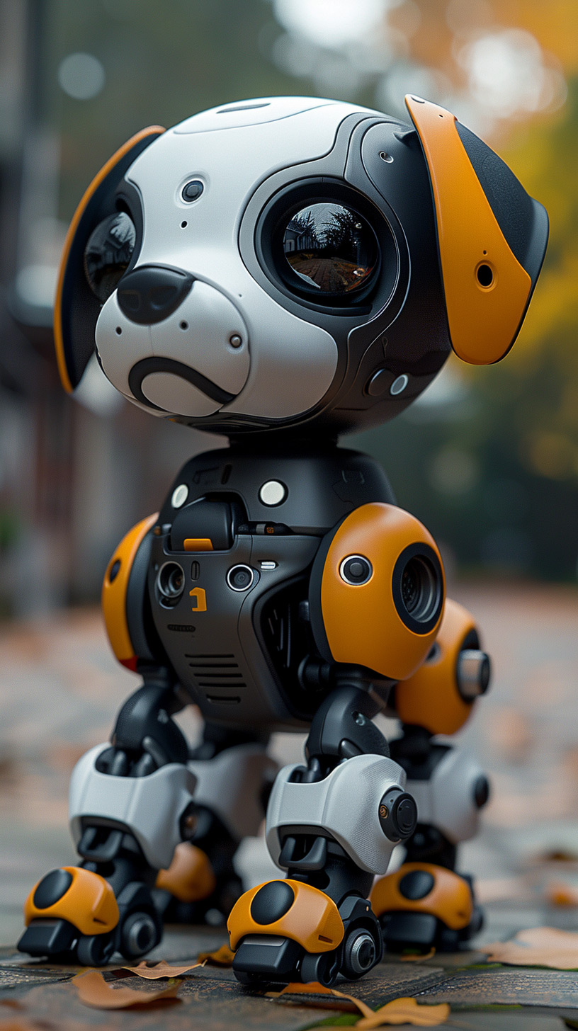 Tech-Inspired AI Dog Wallpapers for Smartphones
