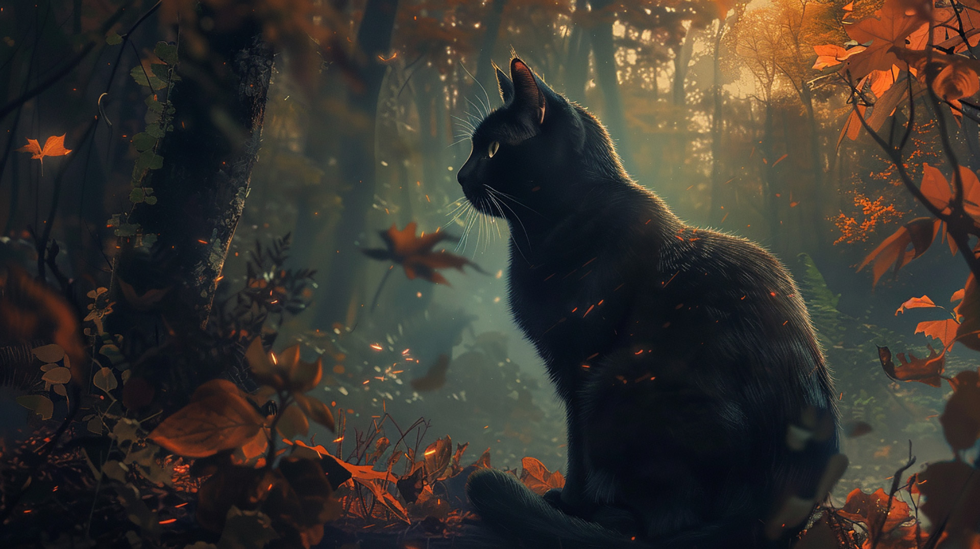 Explore AI-Crafted Cat HD Wallpapers in 1920x1080