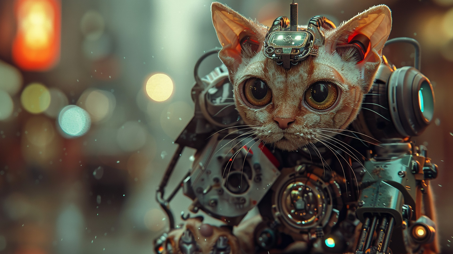 Explore AI Robot Cat Desktop Backgrounds in 4K