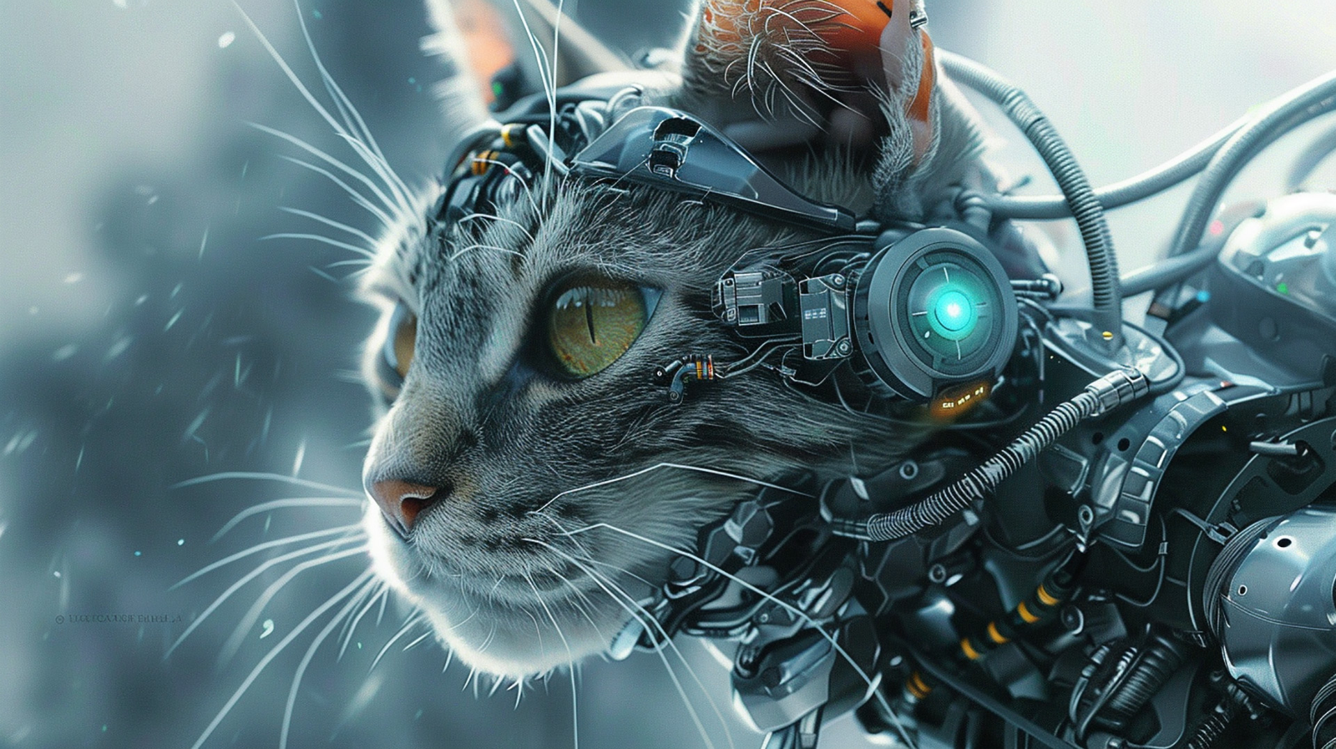 Futuristic Cyborg Cat Wallpapers in Ultra HD for Desktops