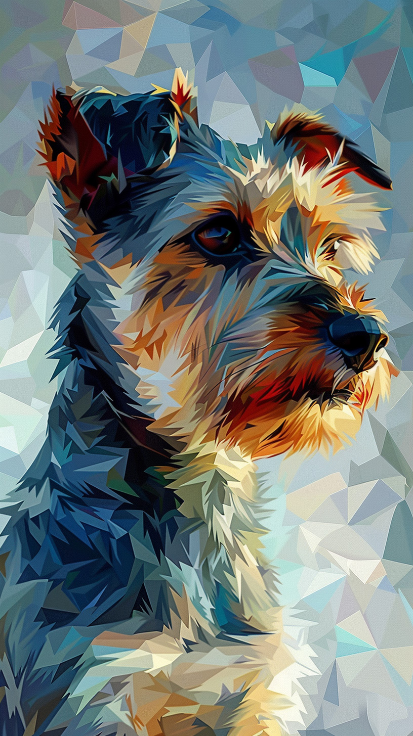 Creative Canines: Artistic Dog Mobile Wallpapers for iPhones