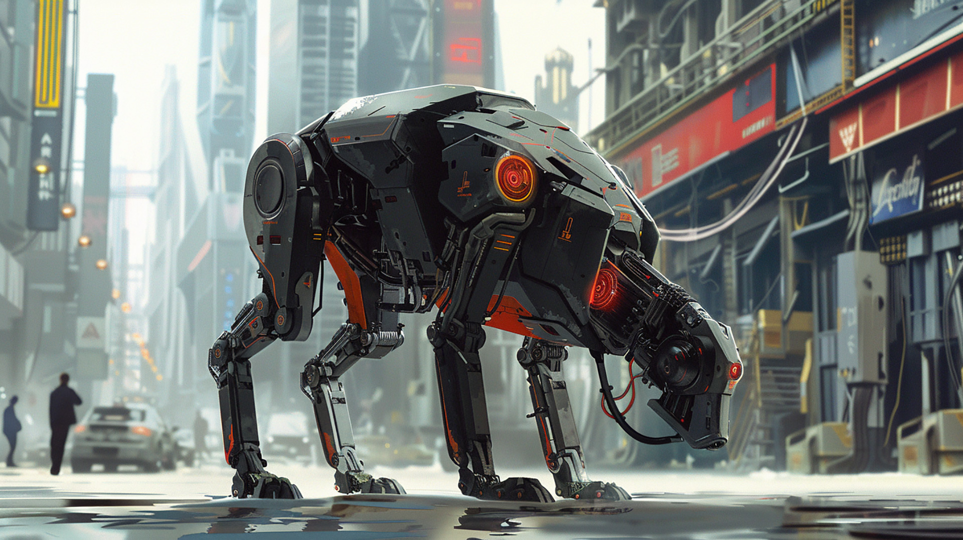 Cyber Canines: Stylish Robot Dog Wallpapers for Download