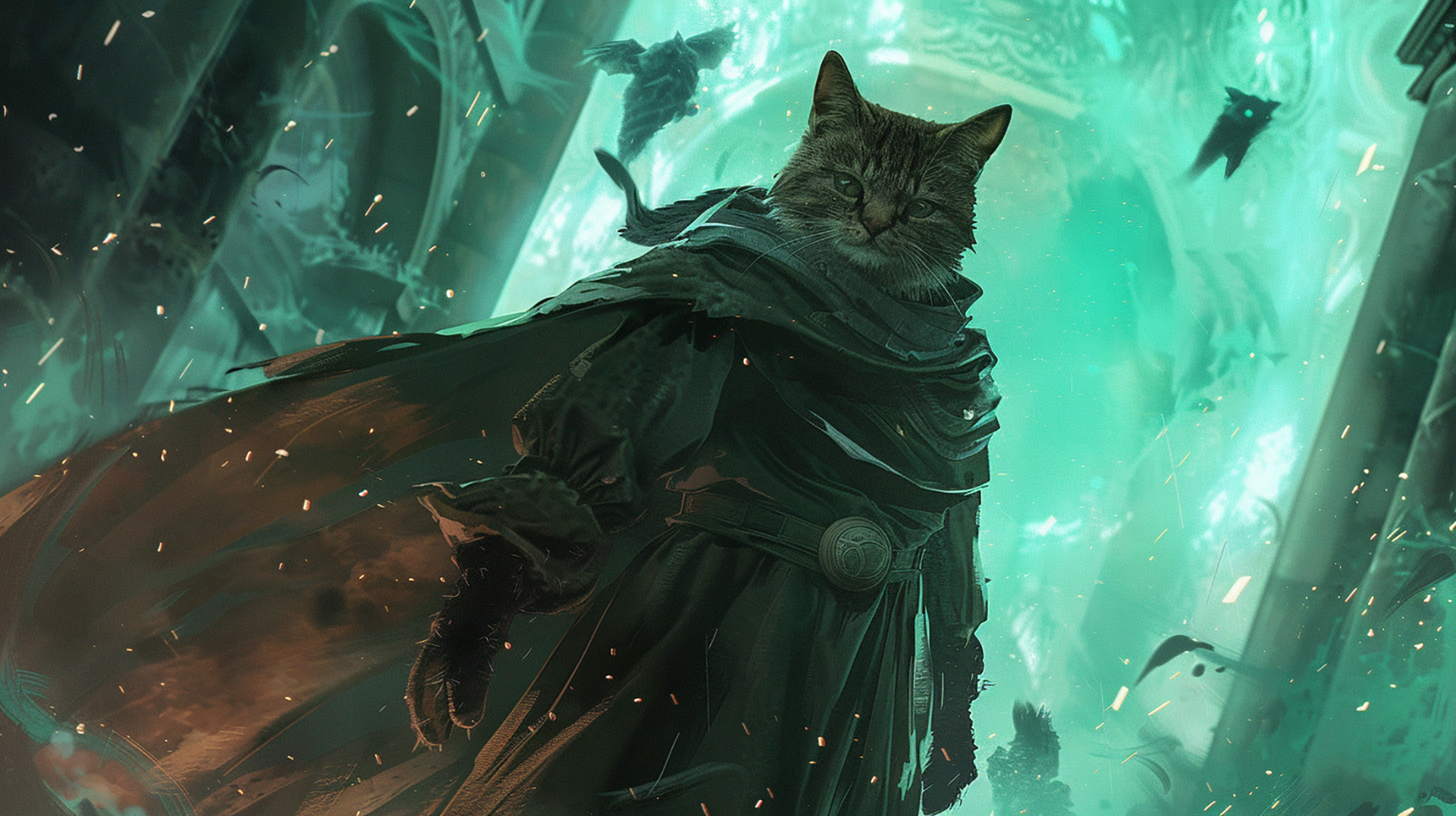 Download Dramatic D&D Inspired Humanoid Cat Rogue Wallpapers