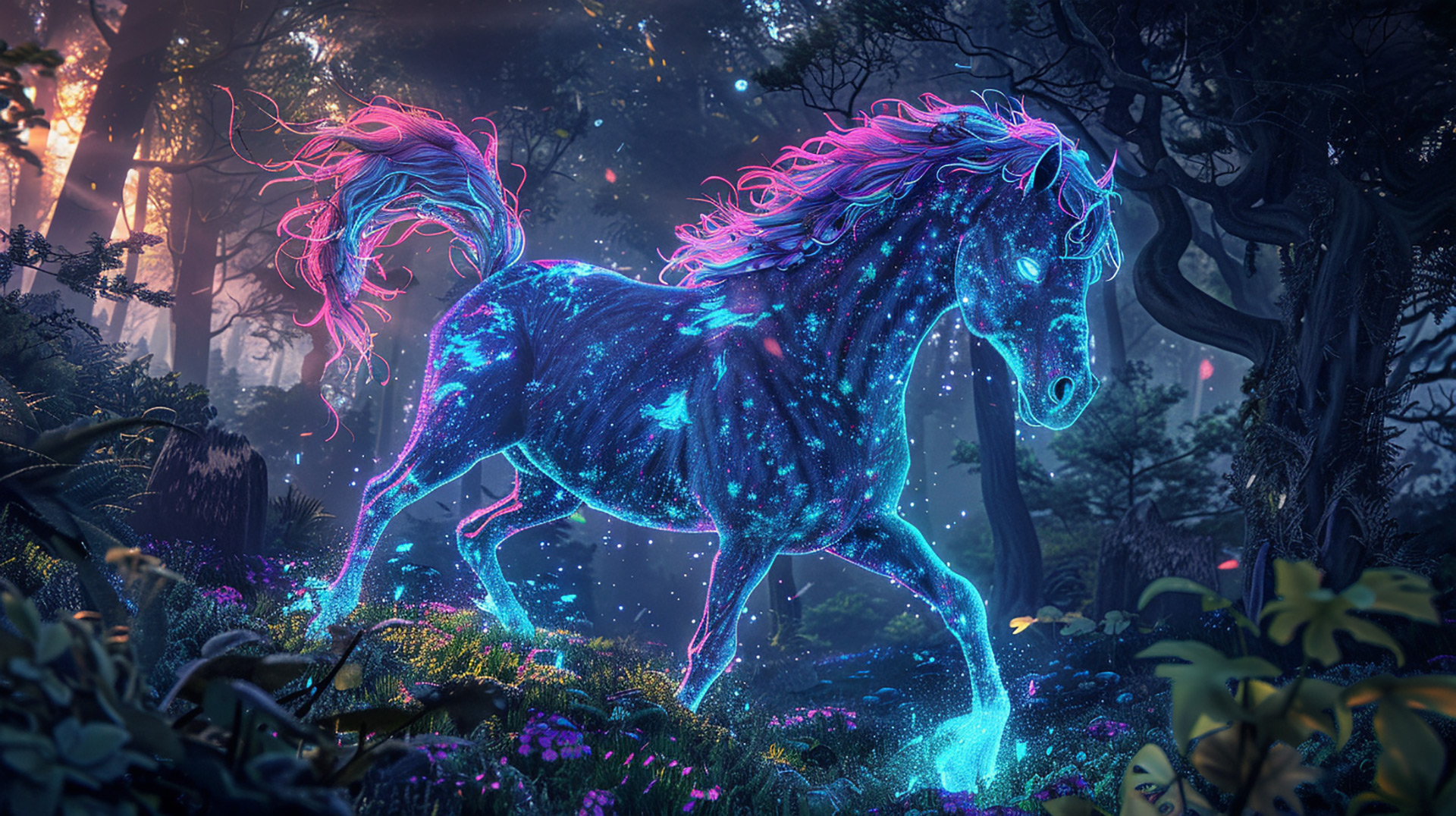 Graceful Horse: Ultra HD AI Image for Desktop