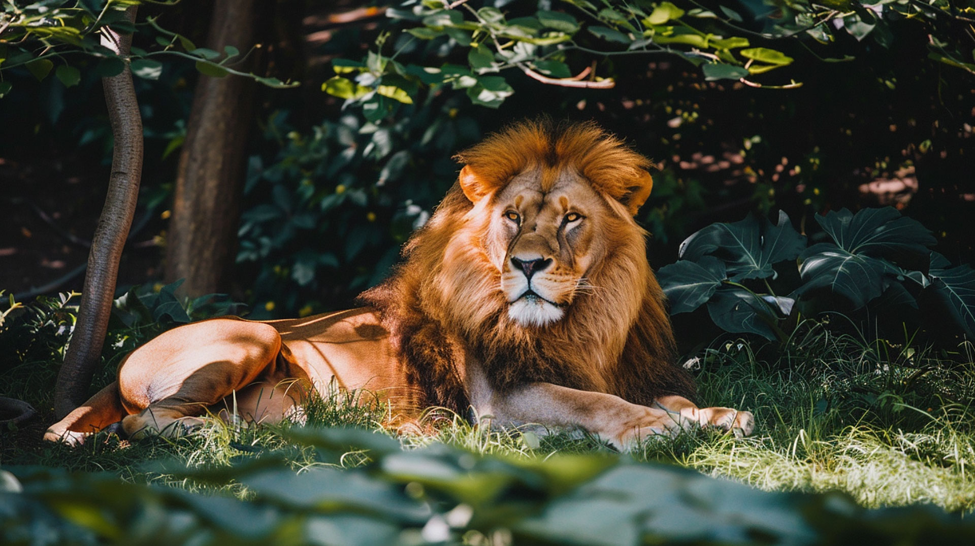 Lion Portrait in 4k AI Image