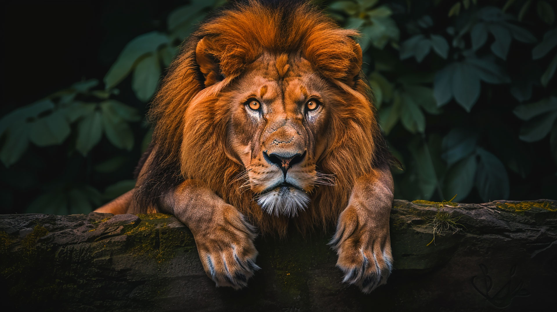 Regal Lion AI Image for Desktop