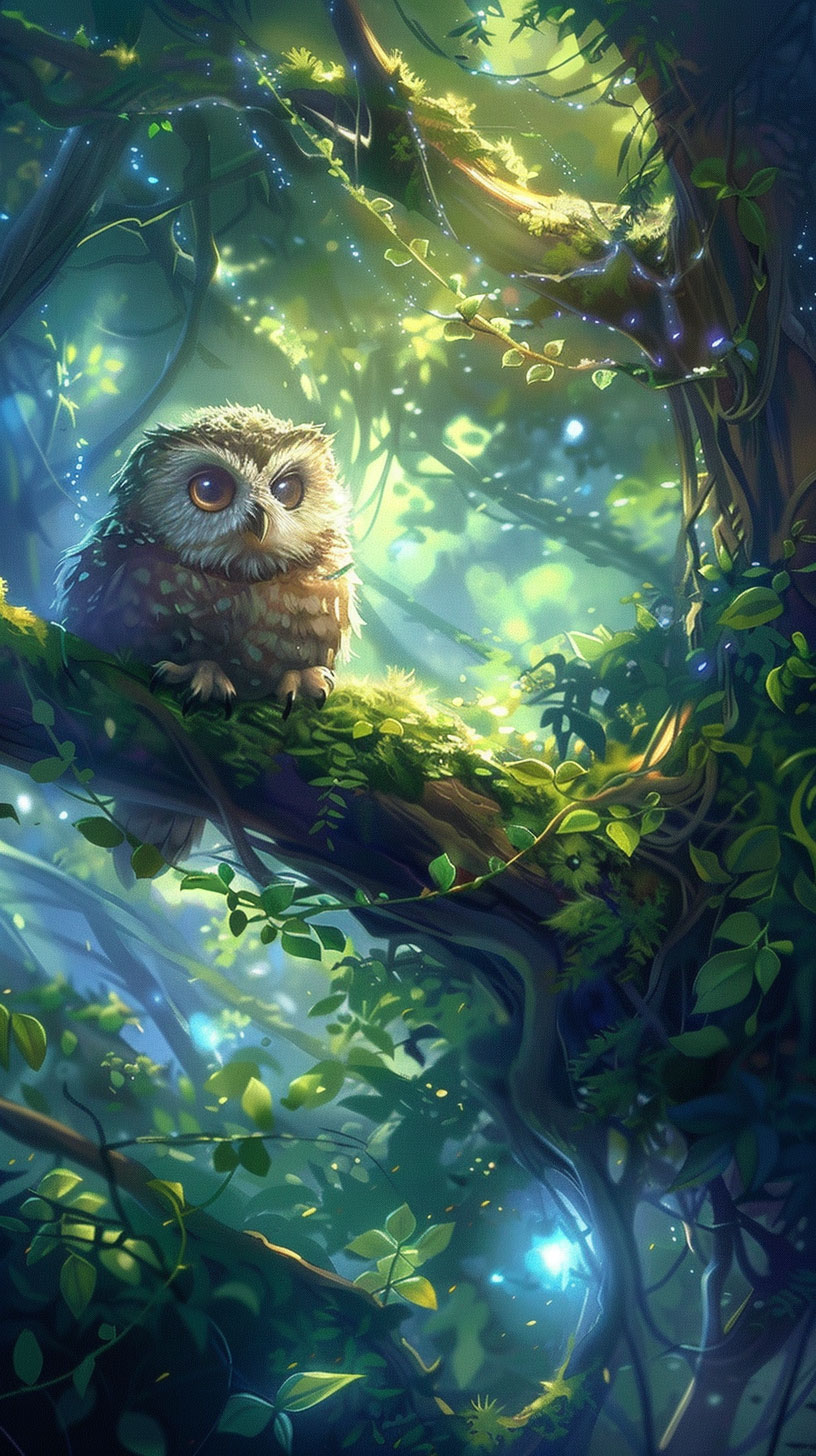 Colorful Owl Wallpaper for Nokia Phones: HD