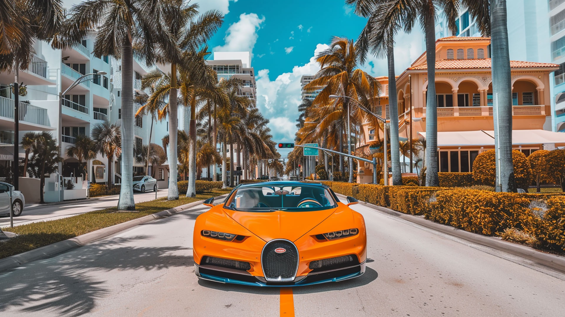 Vibrant Bugatti Supercar Wallpaper: Ultra HD