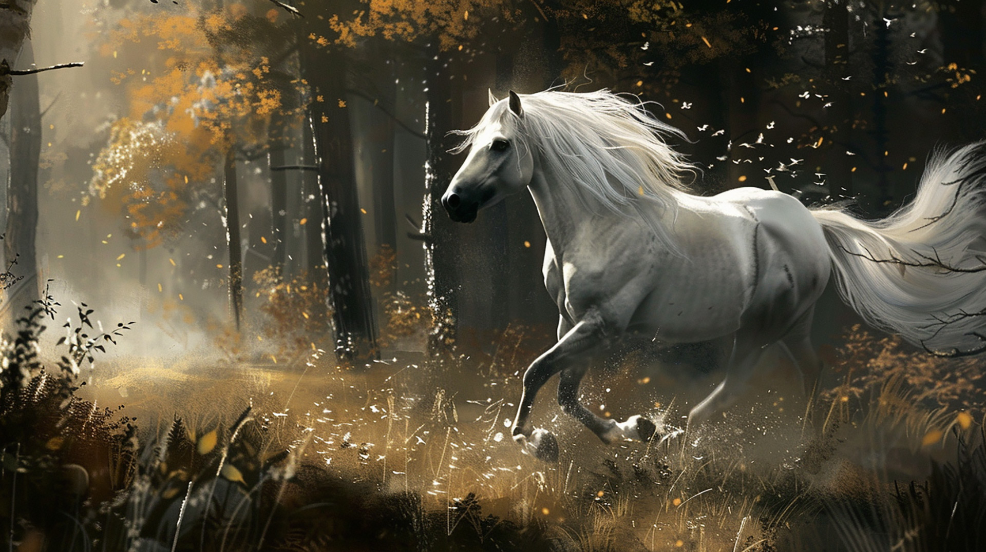 Noble Steed: AI Digital Background for PC
