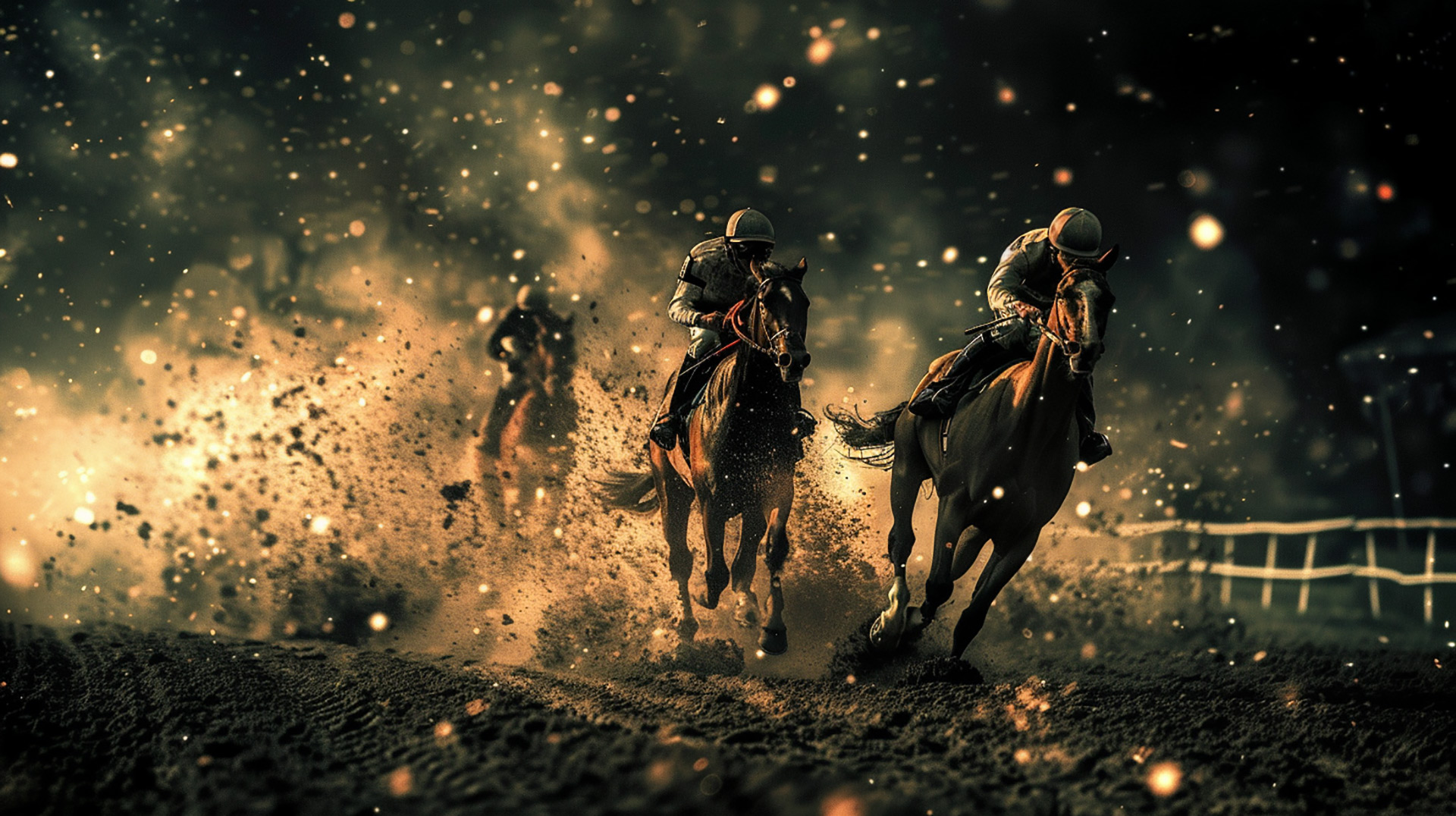 Bold Horse Race: AI-Enhanced 8k Pop Art Wallpaper