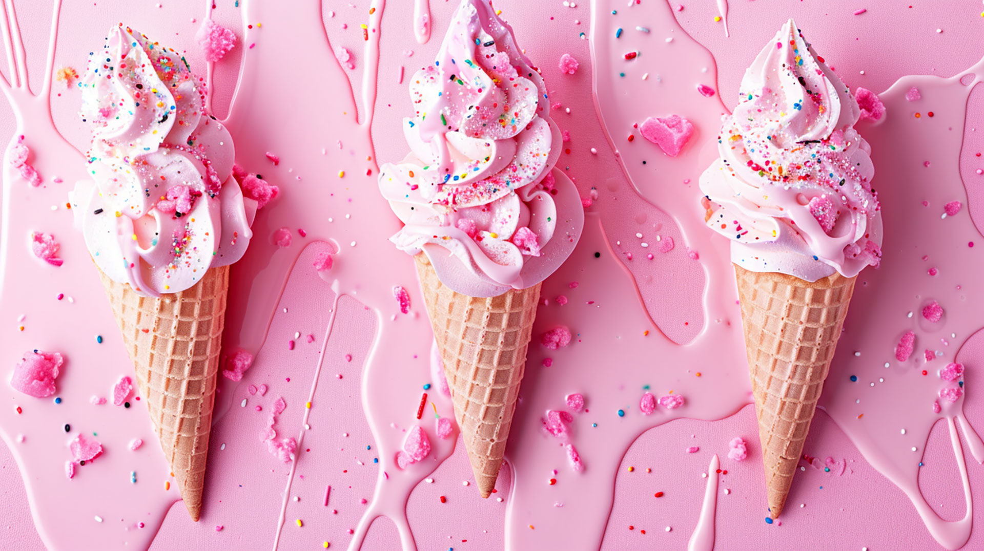 Delicate Delights: Aesthetic Ice Cream Desktop Wallpaper Pack