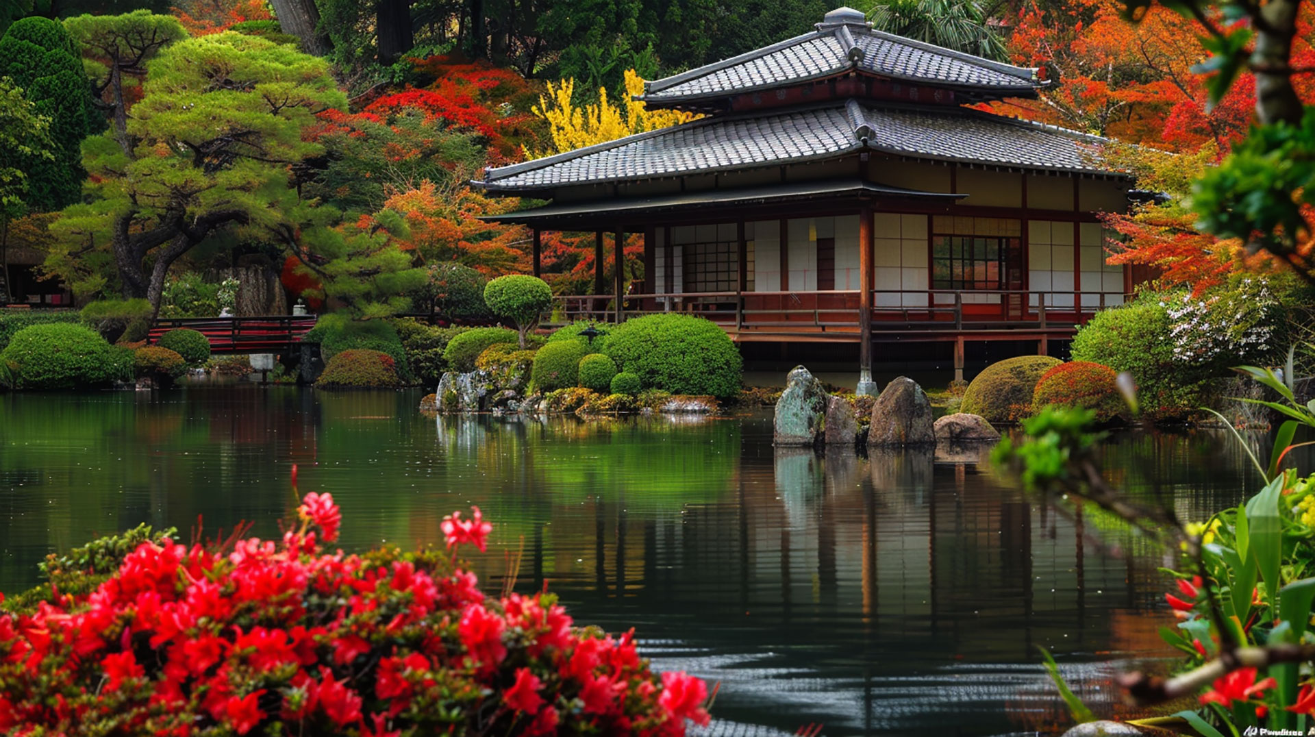 Zen Serenity in Japanese Garden