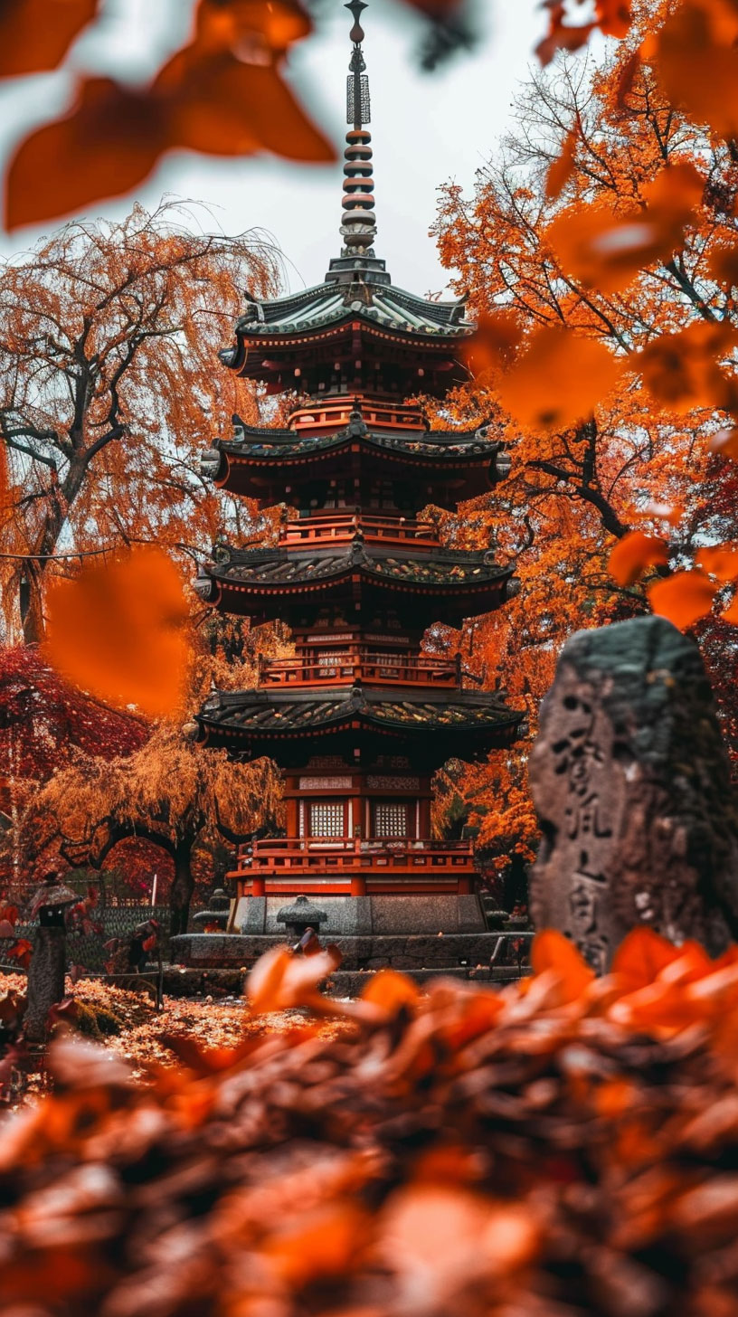 Japanese Garden with Tranquil Pavilion