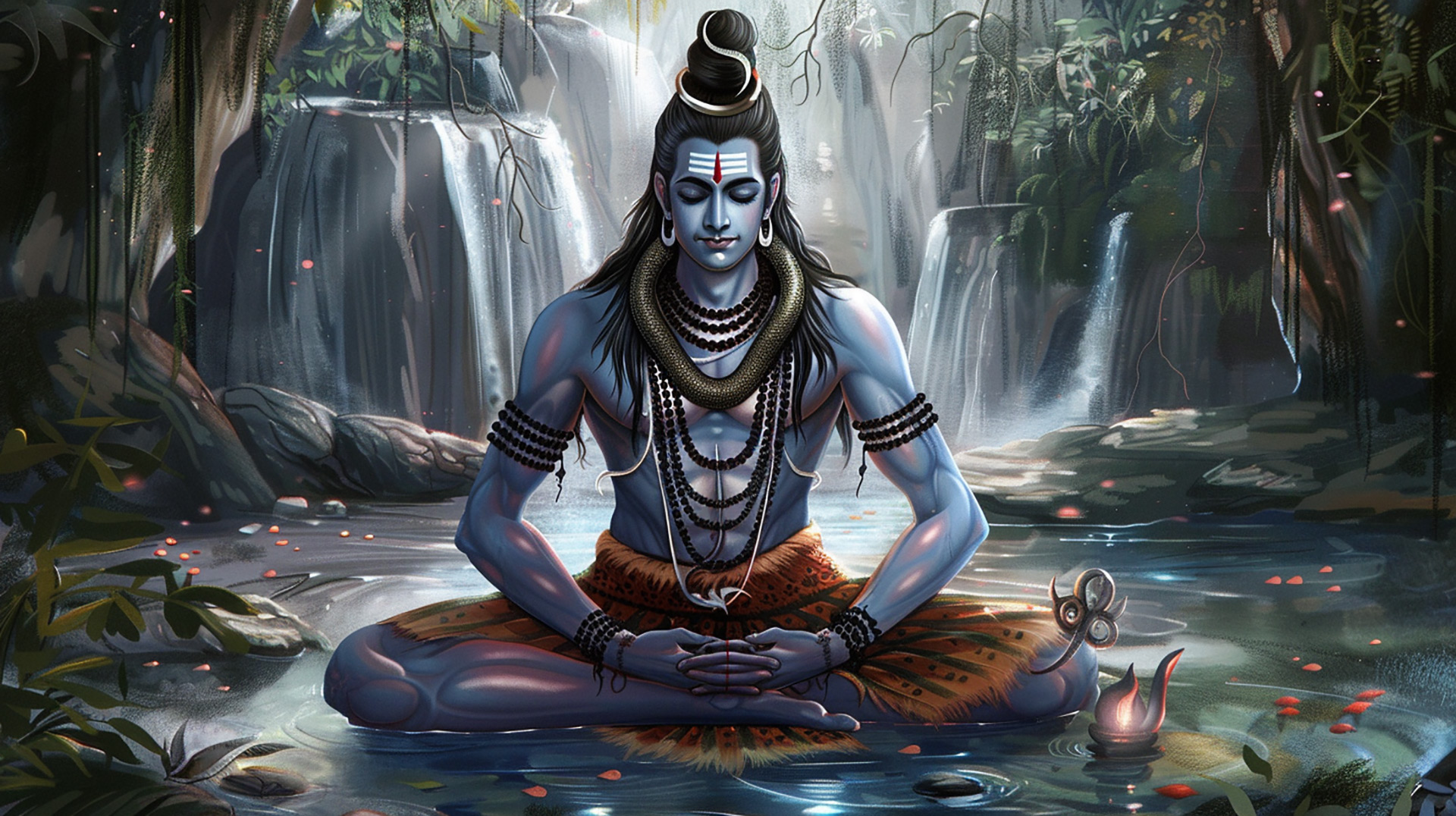 Divine Lord Shiva Mahadeva Meditation: Digital Background