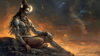 Calm Lord Shiva Mahadeva Meditation: AI Image for Desktop