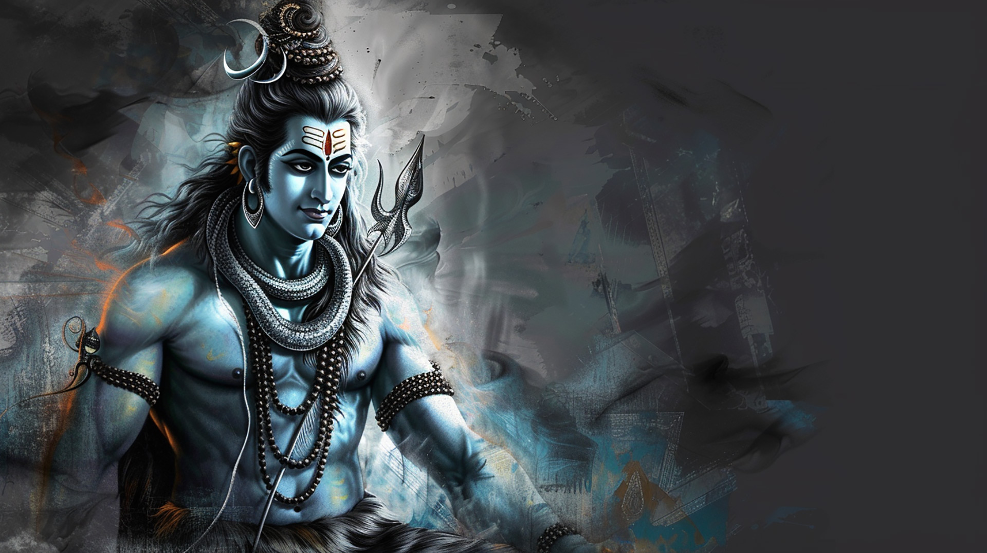 Shiva the Destroyer: 16:9 AI Digital Background