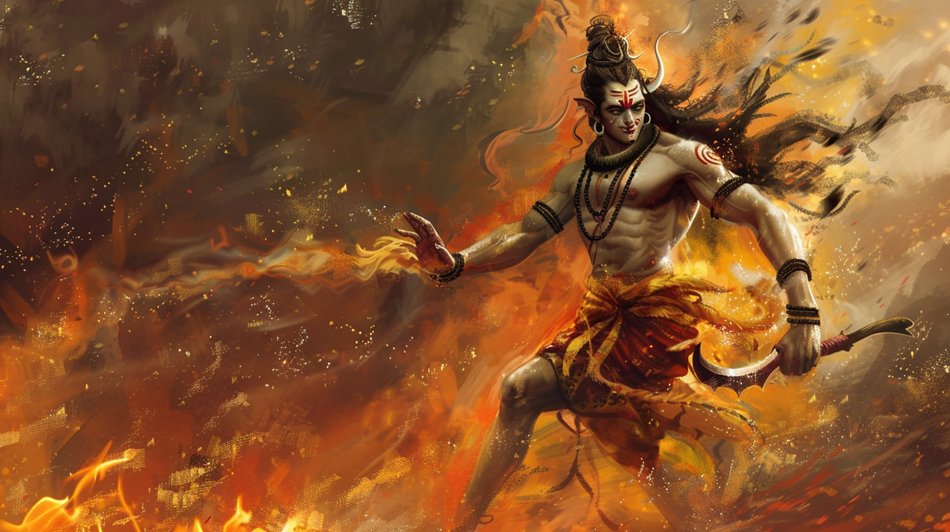 Lord Shiva in Blue Aura: HD Pics for Wallpaper