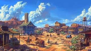 High-Resolution Old West Town PC Wallpapers